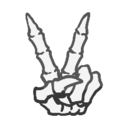 1017skeletonpeacesign Discord emoji