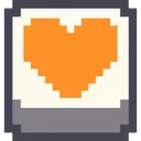 Pixel Heart Orange Discord Emoji