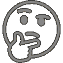 Neon Think Discord Emoji