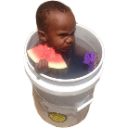 KU_KidInBucketEatingMelon Discord emoji