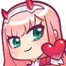 Zero Two Heart ZeroTwoHeart Discord Emoji