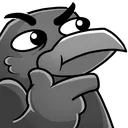 Crow Think Discord Emoji