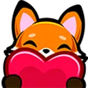 Fox Heart foxHeart Discord Emoji