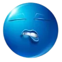 Blue Lipbite Discord Emoji