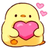 a_chick_cute_heart_hug_kawaii