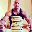 the_rock_eats_breakfast_pancakes