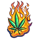Blake_Mage_cannabis_leaf_flaming