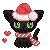 XmasBlackKitty Discord Emoji