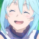Aqua Happy Discord Emoji