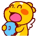 yellow_character_eat_donut_food