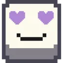 pixelemojihearteyespurple