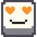 pixelemojihearteyesorange
