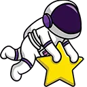 cuteastronautfloatinginspacewith