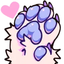 Blue Paw Discord Emoji