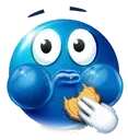 Blue Guy Eat Cookie Discord Emoji