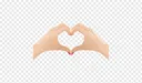 handheartshapeemojiheartpngclipa