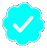 qzlighttealbluetick Discord Emoji