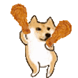 dog_chicken_dance Discord emoji