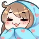 Blue Girl Snuggle Discord Emoji