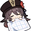 H1_HuTao_Sleeping Discord Emoji