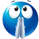 Blue_Man_Pray Discord Emoji