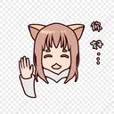 lovepikpinkcatgirlhelloemoticonp Discord Emoji