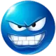 Blue Sneaky Smile Discord Emoji