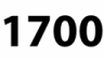 The number 1700 written in a bold black sans-serif font.