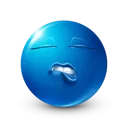 sexybittinglipblueemoji