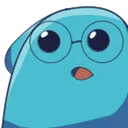 BlueSurprised Discord Emoji