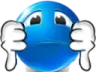 Blue Guy Thumbs Down Discord Emoji