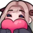 WaifuHoldingBigHeart_Okami Discord Emoji