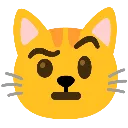 cat_eyebrowraise Discord Emoji