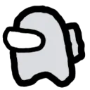 White Amongus Discord Emoji