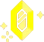 A yellow crystal gem with small white sparkles surrounding it in a pixel art style.