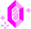 A pink crystal gemstone with small sparkling stars around it in a pixel art style.