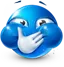 X_blue_laugh Discord Emoji