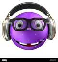 3dillustrationofvioletemoticonsm 3dillustrationofvioletemoticonsm