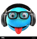 3dillustrationofblueemoticonsmil