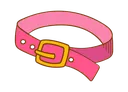 pinkdogcollarvectorillustration_