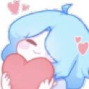 bluehairheart Discord sticker - Chinese