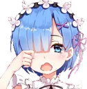 Rem Sleepy Discord Emoji