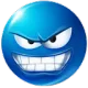 Blue Sneaky Smile Discord Emoji