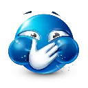 Blue Laughing Discord Emoji