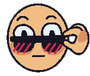 woahsunglassesblush custom emote from Audio Deluxe
