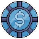 pixelartpokerchipvectoricon8bitg Discord Emoji