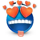 Blue Hearteyes Discord Emoji