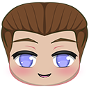 Anime character with brown hair and purple eyes wearing a smug, knowing smirk.