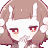a_cute_girl_smug_giggle_laugh Discord emoji