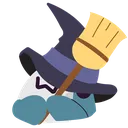 Blobhaj_Witch_Broom Discord Emoji